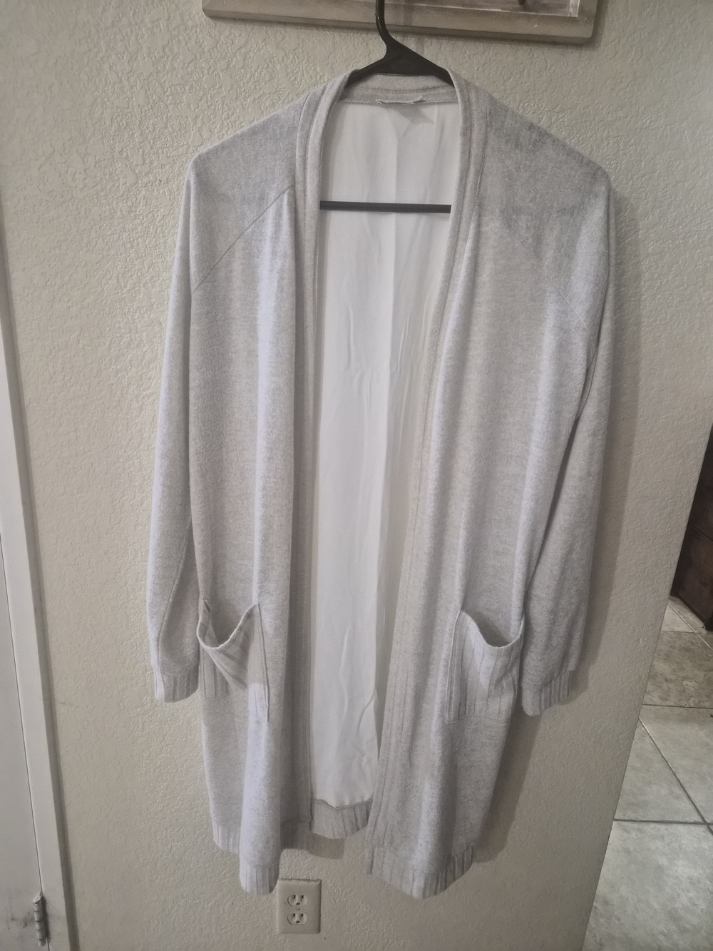 VENUS Light Tan Open-Front Knit Cardigan